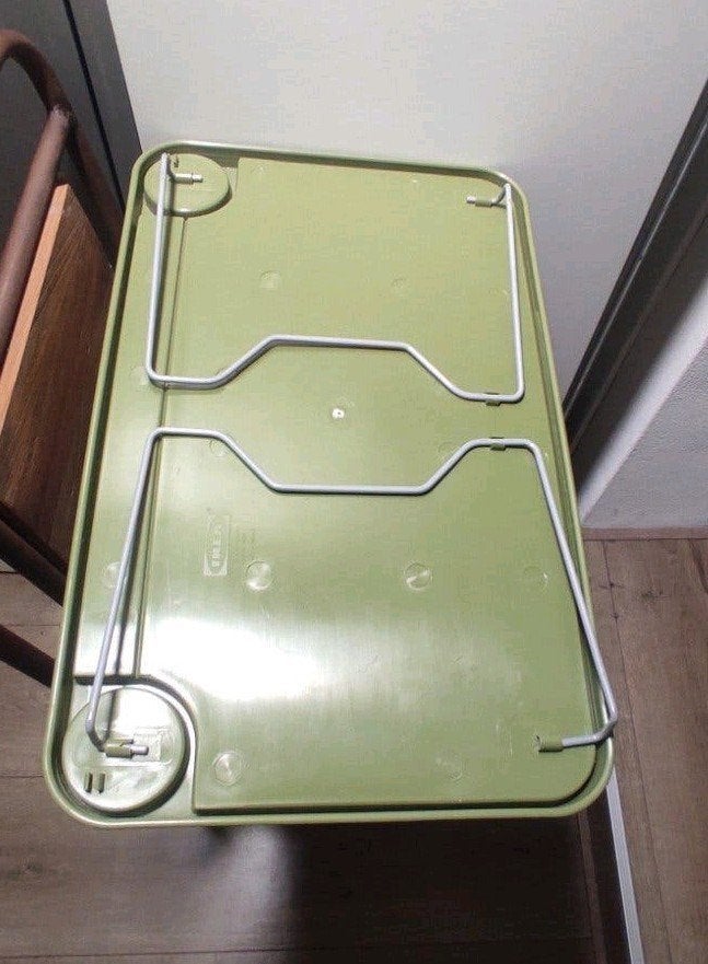 IKEA KLIPSK bedblad/laptoptafel - Groen, Ophalen, Minder dan 45 cm, Kunststof, Gebruikt