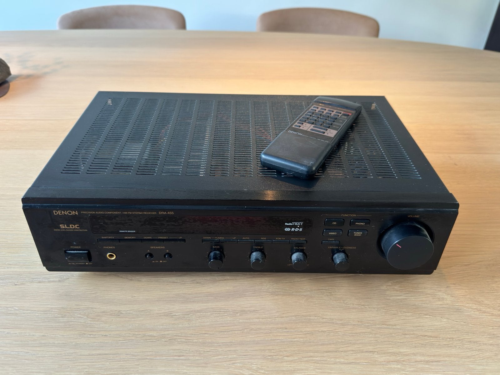 Denon DRA-455 Stereo Receiver met afstandsbediening, Ophalen, Gebruikt, Denon, Minder dan 60 watt