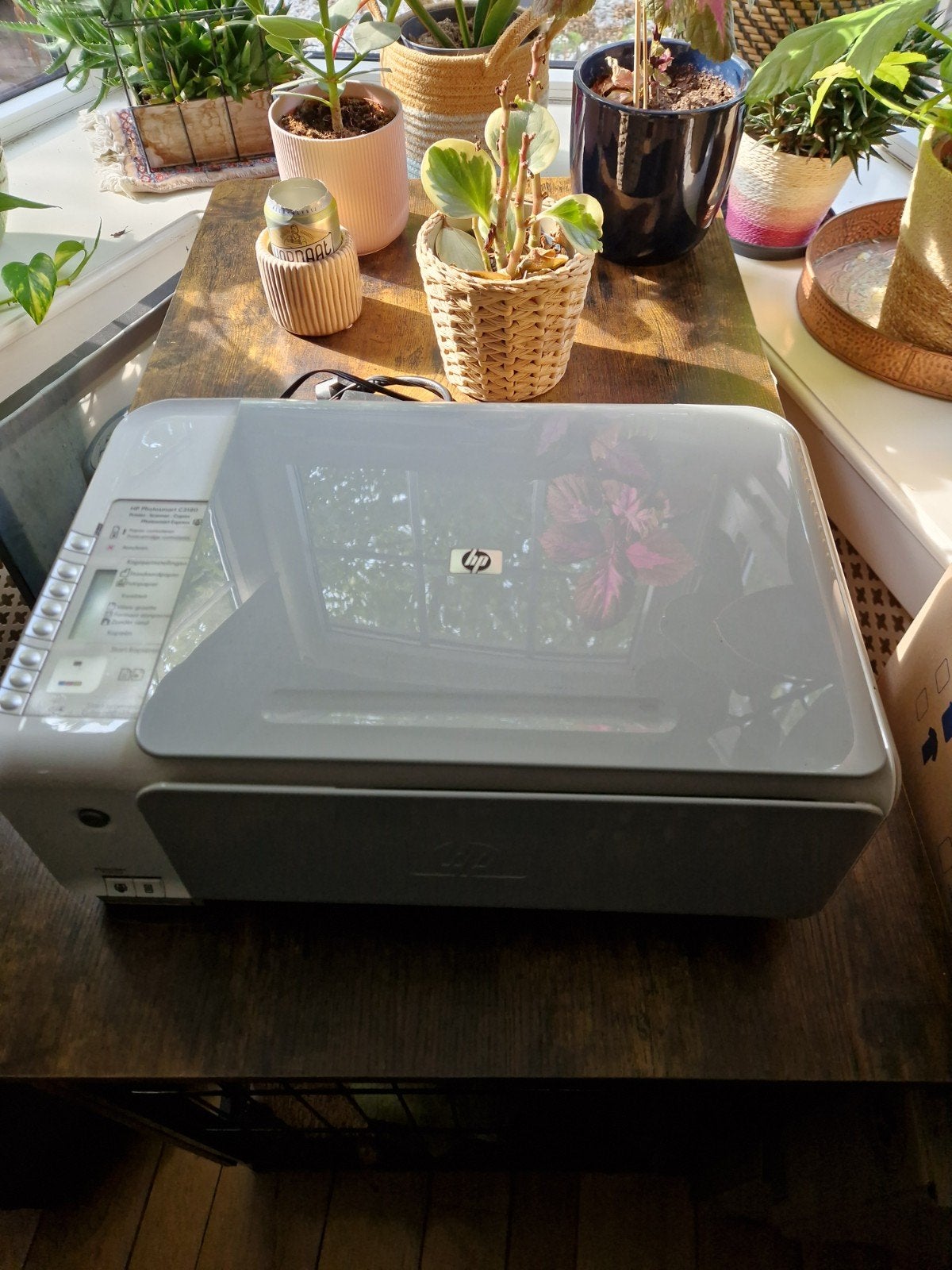 kapotte oude printer, Ophalen