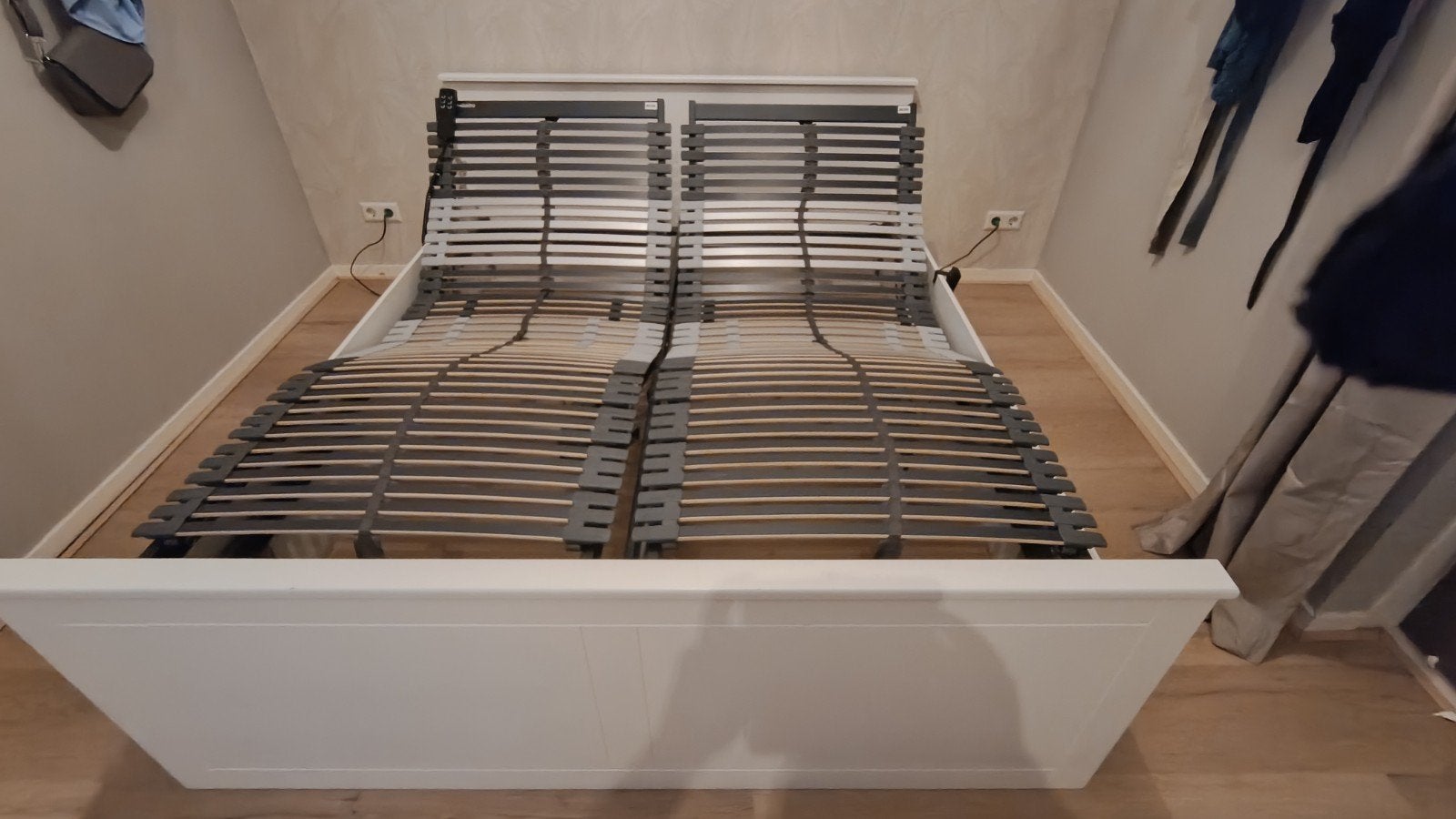 Ledikant met electrische lattenbodems, Ophalen, Gebruikt, Tweepersoons, 160 cm