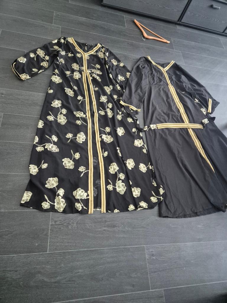 Zwarte kaftan MAAT L abaya in Khalije-stijl XXL, Overige typen, Zwart, Maat 46/48 (XL) of groter, Ophalen of Verzenden