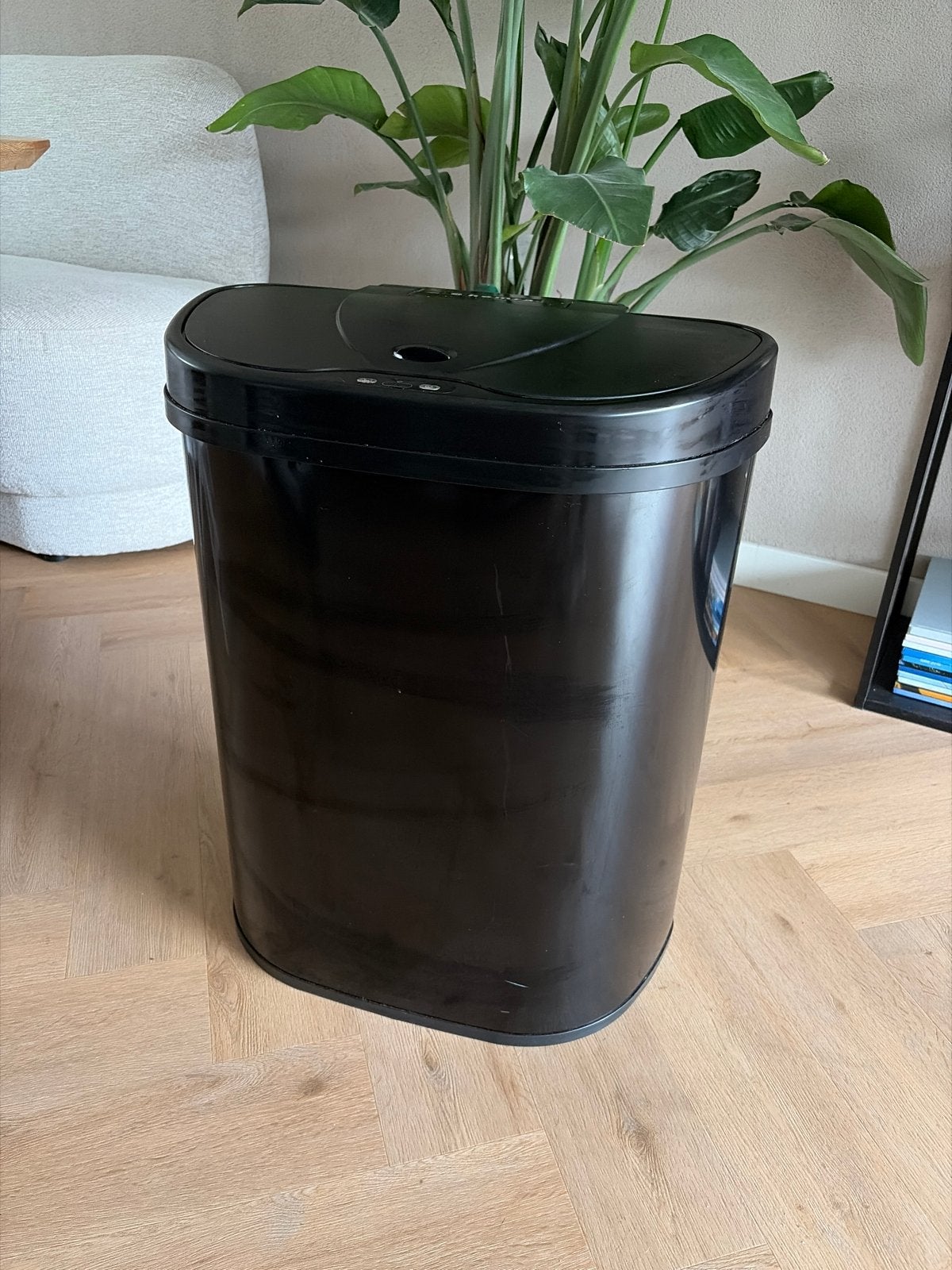 Homra Sensor Prullenbak 68L - Afvalscheiding zwart, Huis en Inrichting, Woonaccessoires | Prullenbakken, Ophalen, 50 – 75, Gebruikt