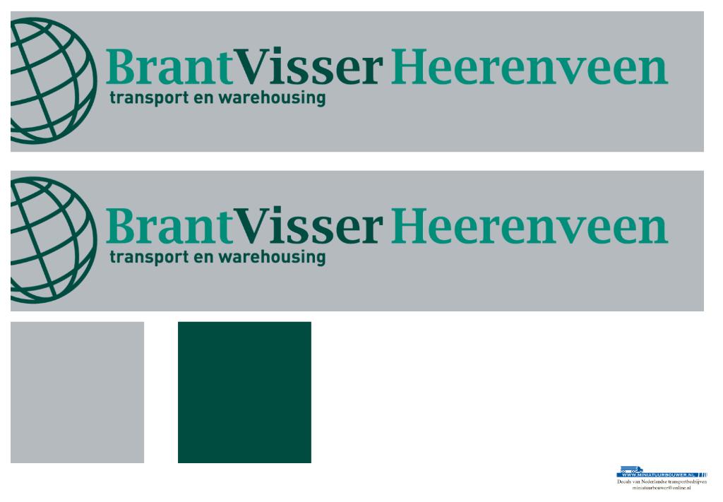 Vrachtauto decal 1:50 Brand Visser Heerenveen, Hobby en Vrije tijd, Modelauto's | 1:50, Verzenden, Nieuw, Bus of Vrachtwagen, Overige merken
