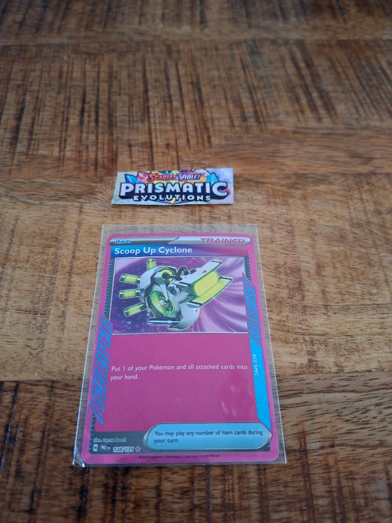 Pokemon – Scoop Up Cyclone (PRE 128/131) – Prismatic, Ophalen of Verzenden, Nieuw, Losse kaart, Foil