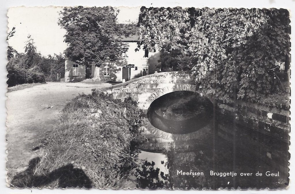 Meerssen bruggetje over de geul oude ansichtkaart ( 9477 ), Verzamelen, Ophalen of Verzenden, 1960 tot 1980, Gelopen, Limburg