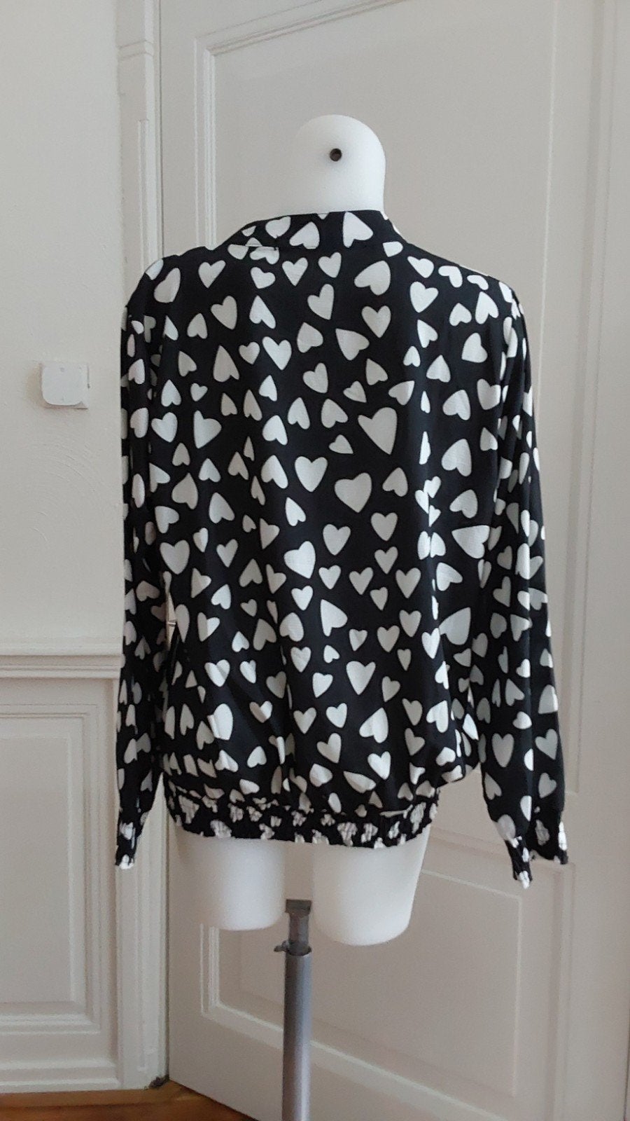 Sophia Perla top met hartjesprint - Maat XL, ., Zwart, Maat 46/48 (XL) of groter, Ophalen of Verzenden