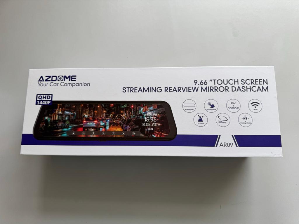 AZDOME AR09 9.66" Touch Screen Streaming Rearview Mirror Das, Ophalen, Zo goed als nieuw