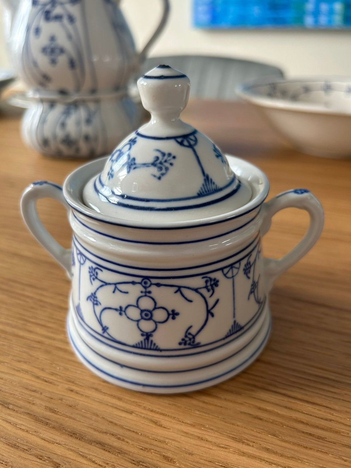 Suikerpot Blau Saks Rieber, Ophalen