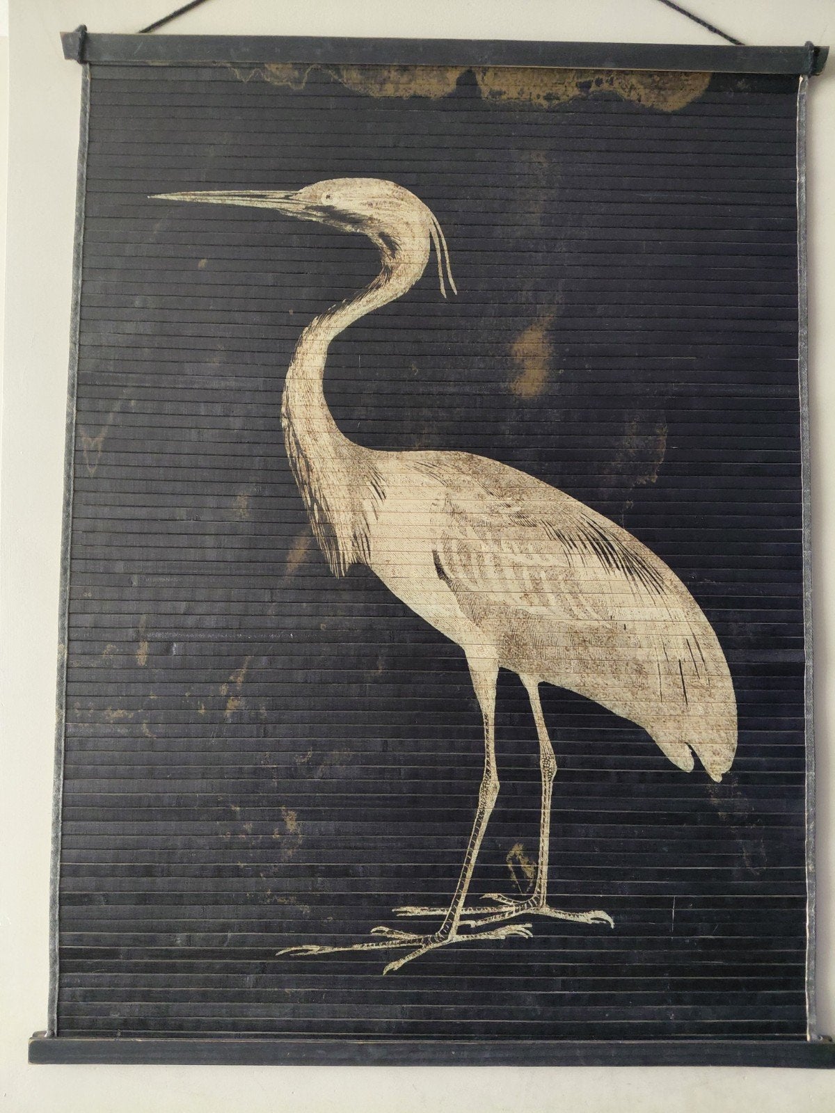 Decoratieve wandhanger met kraanvogelprint, Ophalen