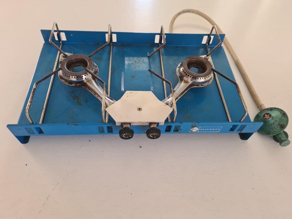 Savannah 2-pits gasstel - Ideaal voor camping en outdoor, Ophalen, Gebruikt