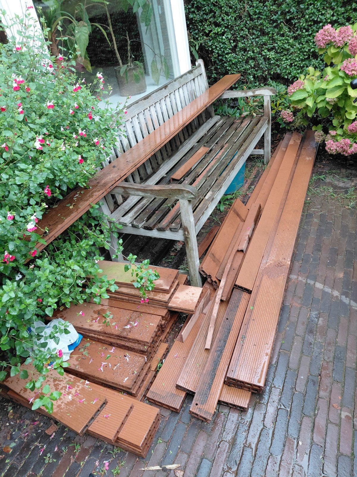 Composiet vlonderplanken - Duurzaam en onderhoudsarm, Ophalen, Gebruikt, Composiet