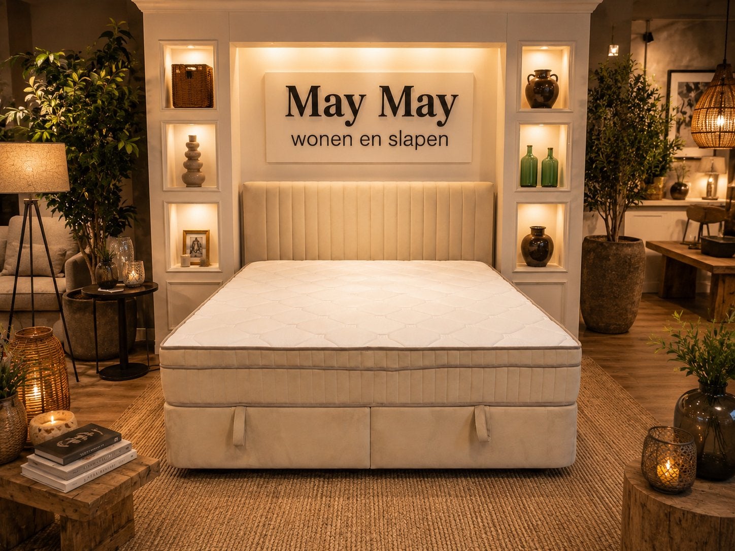 Boxspring/Baza met opbergruimte 180 Direct/leverbaar E7099, Huis en Inrichting, Beige, #Opbergbox#Boxspring#Baza#Opbergruimte#180cm#Beige Velvet