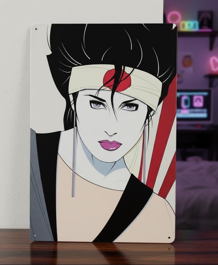 Patrick Nagel Sushi Girl Pop Art Kunst Wandbord, Verzenden, Overige typen