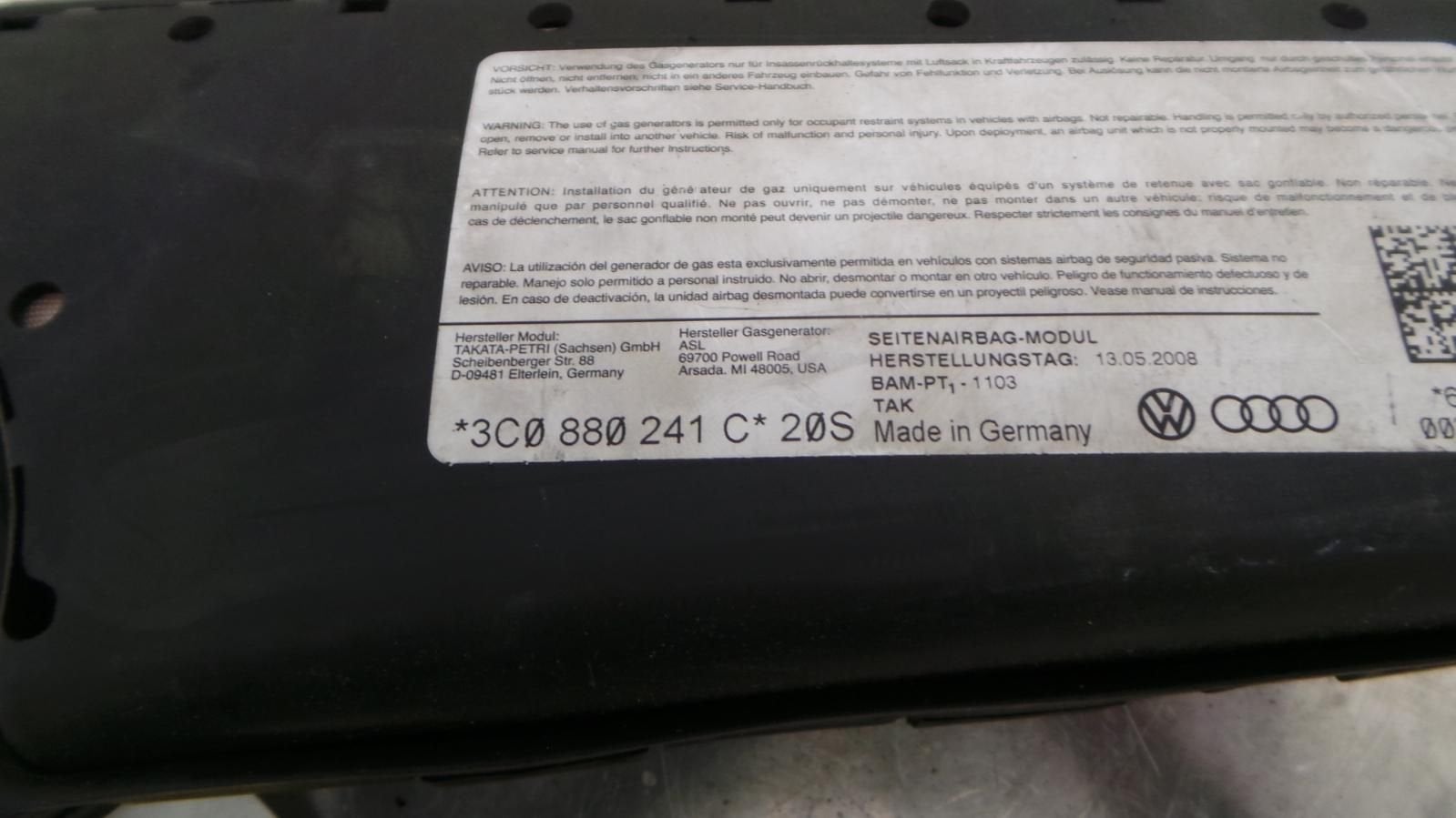 VOLKSWAGEN PASSAT BLUE MOTION AIRBAG LINKS 2008, Ophalen of Verzenden, Gebruikt, Stiba lid