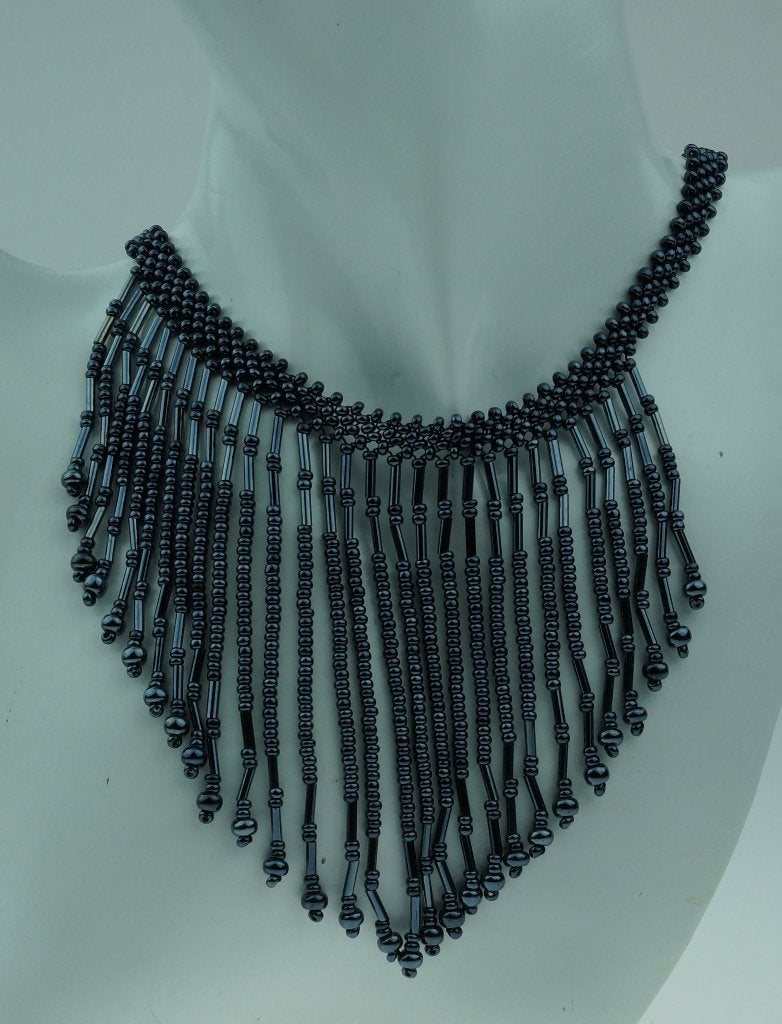 Sale Hematiet ketting fraai 14k gouden slot dames vintage, Verzenden, Goud, Ketting, Met edelsteen