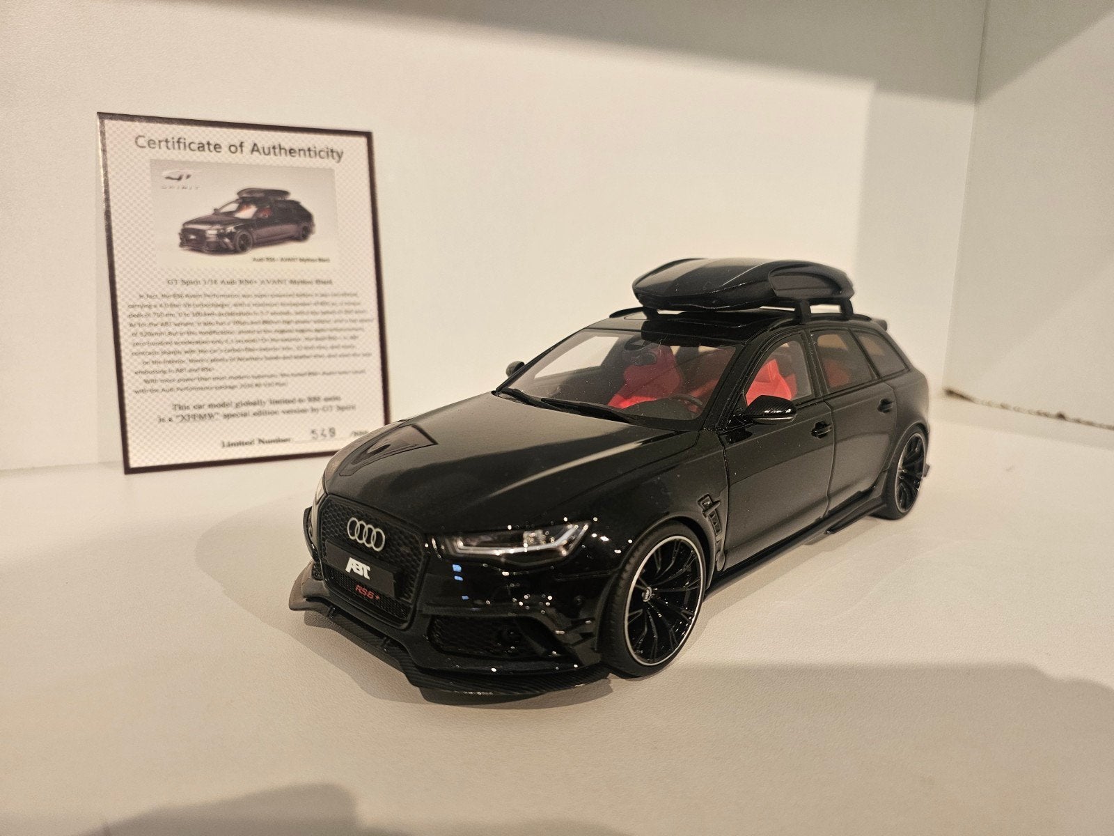 GT Spirit GT830 Audi RS6 ABT 1:18, Ophalen of Verzenden, Zo goed als nieuw, Overige merken