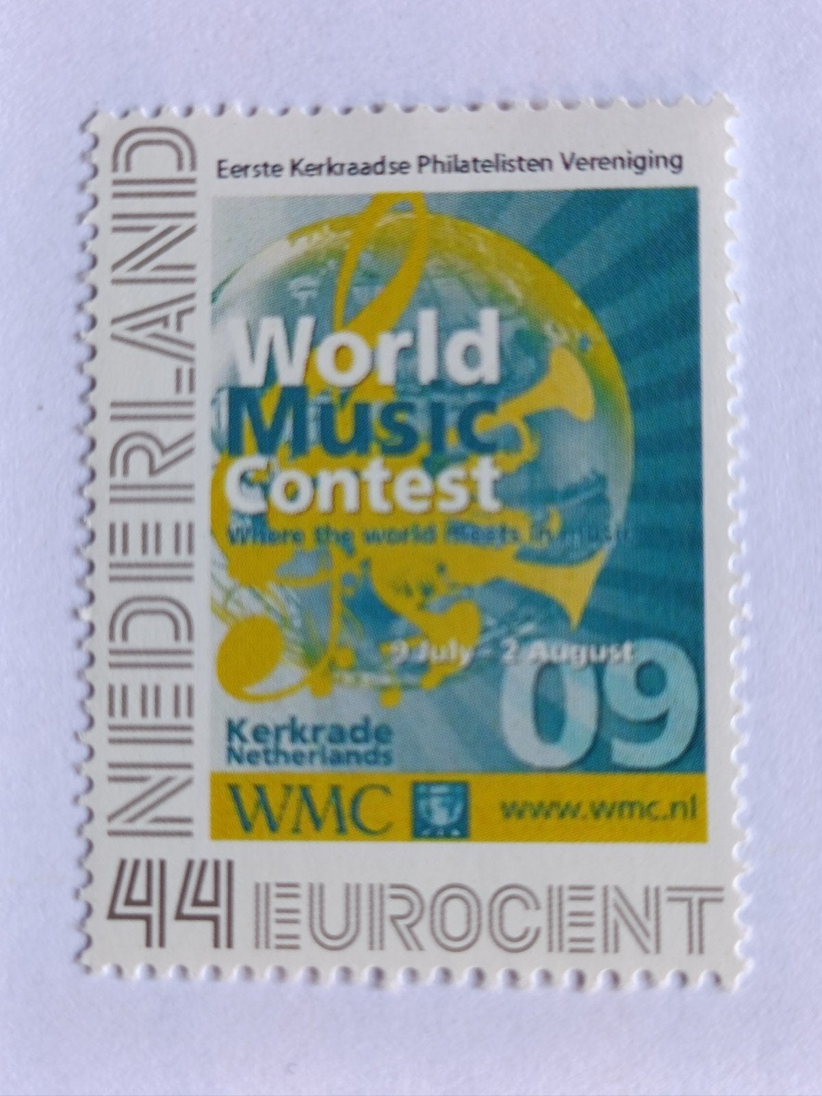 Persoonlijke postzegel World Music Contest 2009 44 Eurocent, Ophalen of Verzenden, Na 1940, Postfris