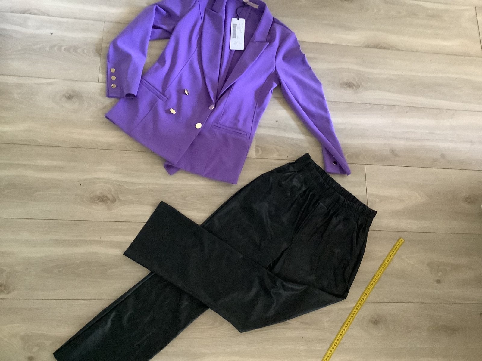 Nieuwe set: Studio Anneloes jasje L & 10days broek leather, Ophalen of Verzenden, Nieuw, Maat 42/44 (L), Paars