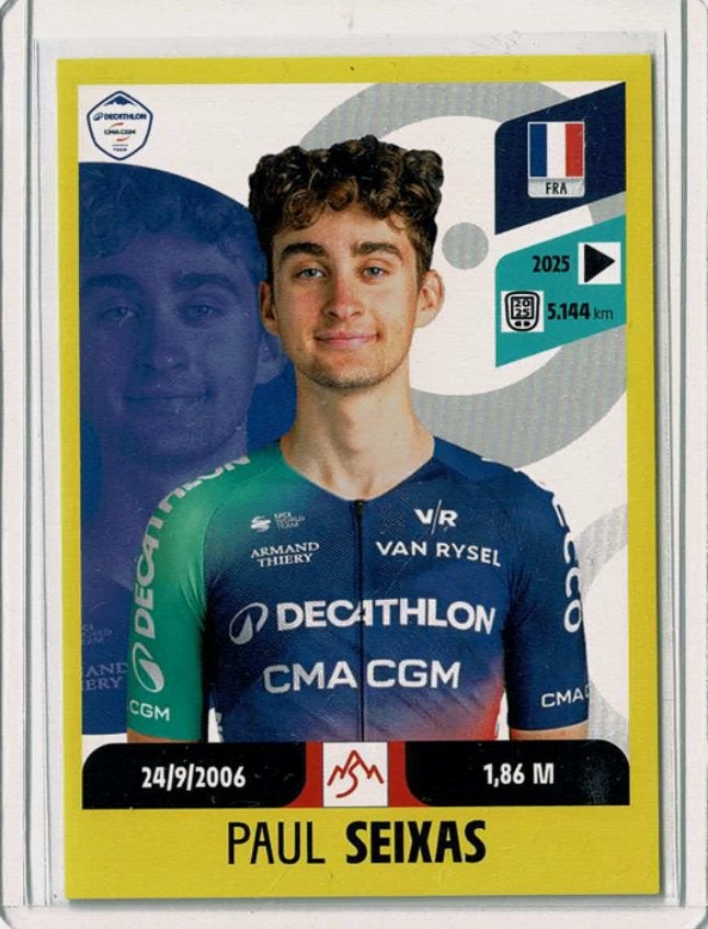 2026 Panini Tour de France Paul Seixas Rookie Sticker #62, Ophalen of Verzenden, Nieuw, Overige sporten, Poster, Plaatje of Sticker