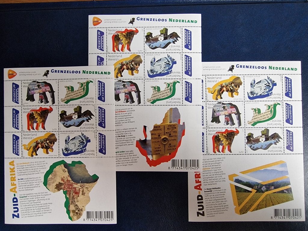 2011 Va/b/c 2844-2849 Grenzeloos Nederland Zuid Afrika. PF., Ophalen of Verzenden, Na 1940, Postfris