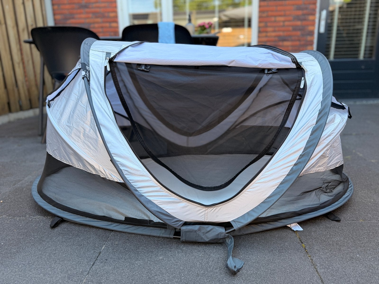 Deryan Peuter Luxe Campingbedje Silver, Ophalen, Zo goed als nieuw, Tot en met 2
