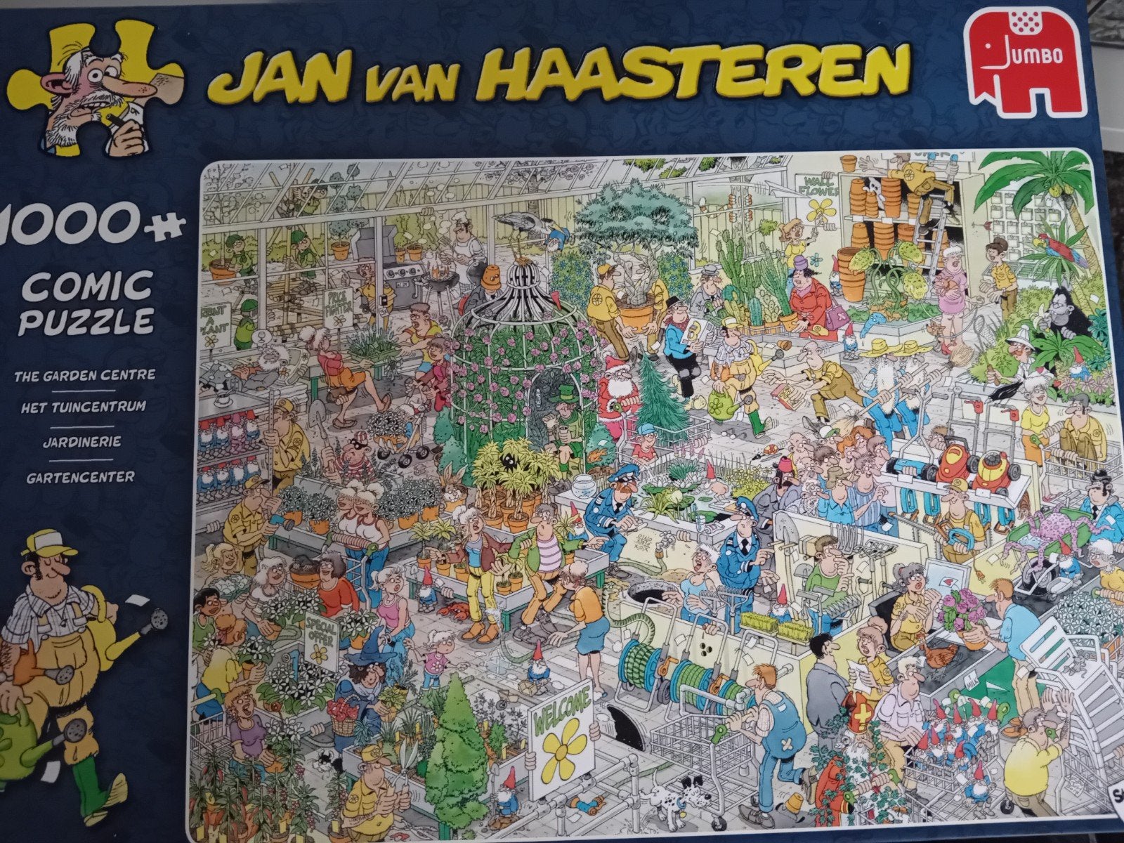 Jan van Haasteren Puzzel - Het Tuincentrum 1000 stukjes, Ophalen of Verzenden, 500 t/m 1500 stukjes, Zo goed als nieuw, Legpuzzel