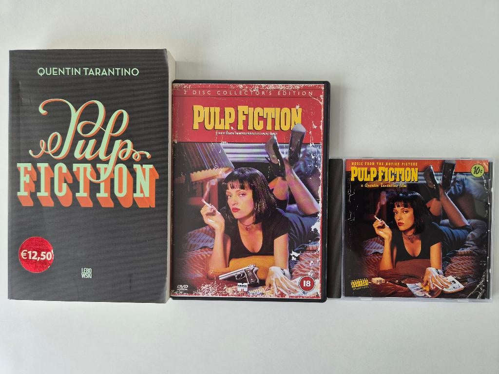 Pulp Fiction - Script + Soundtrack + Film, Ophalen of Verzenden, Zo goed als nieuw