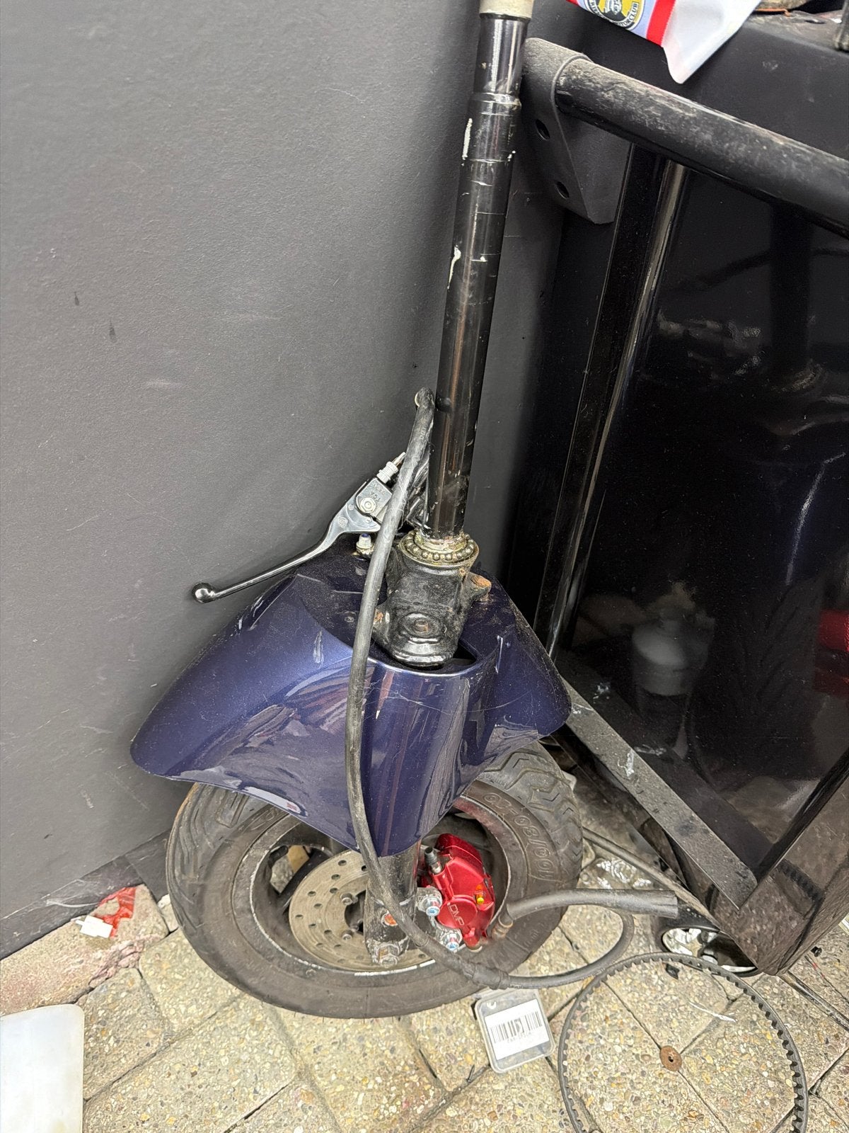 Voorvork Piaggio Zip compleet met wiel, spatbord en rem, Fietsen en Brommers, Brommeronderdelen | Scooters, Ophalen, Gebruikt