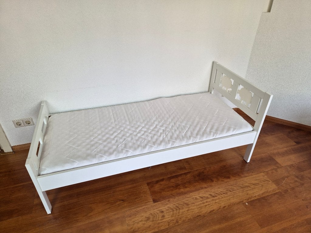 Kinderbed met hekje 70x160, Ophalen, Gebruikt, 70 tot 85 cm, Matras