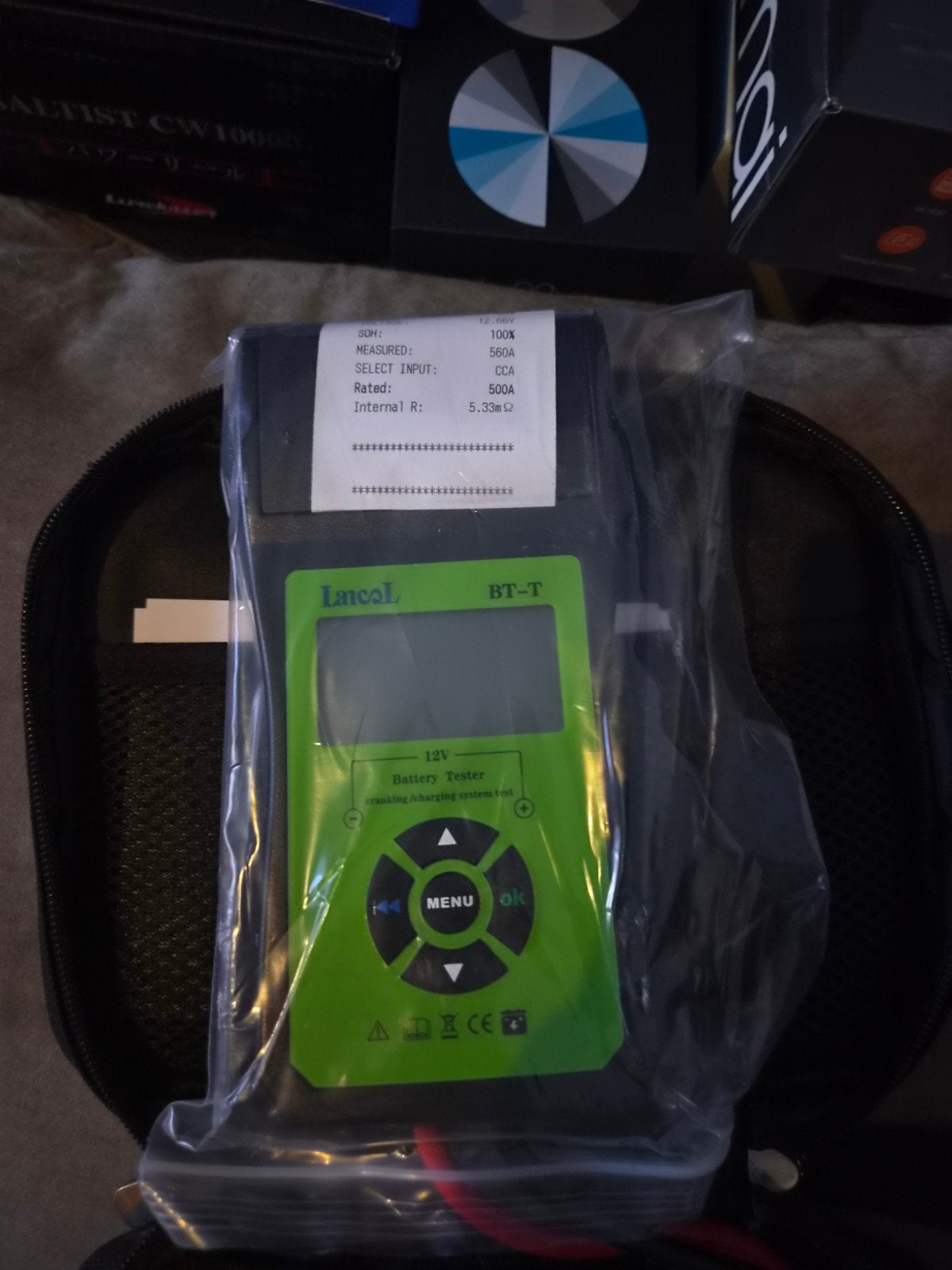 LANCOL BT-T 12V Accutester met Krokodillenklemmen, Ophalen of Verzenden, Zo goed als nieuw