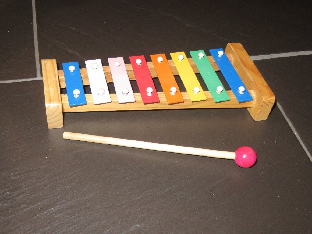 Houten xylofoon met stokje. Netjes, afmeting 26x11x4cm, Ophalen of Verzenden, Zo goed als nieuw, Ontdekken