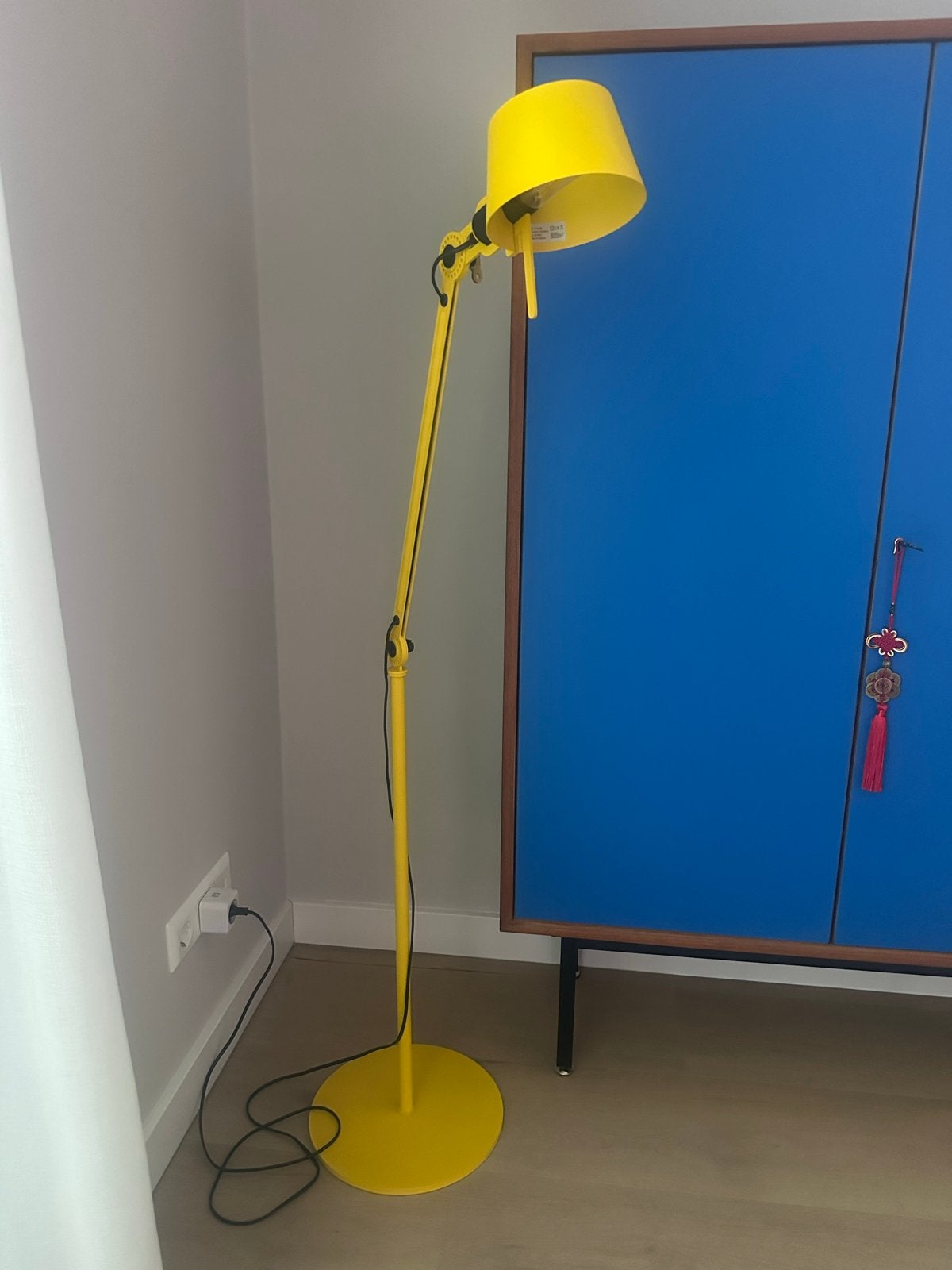 Tonone Bolt Vloerlamp 1 arm Sunny Yellow, Ophalen, E27 (groot), Zo goed als nieuw, Metaal