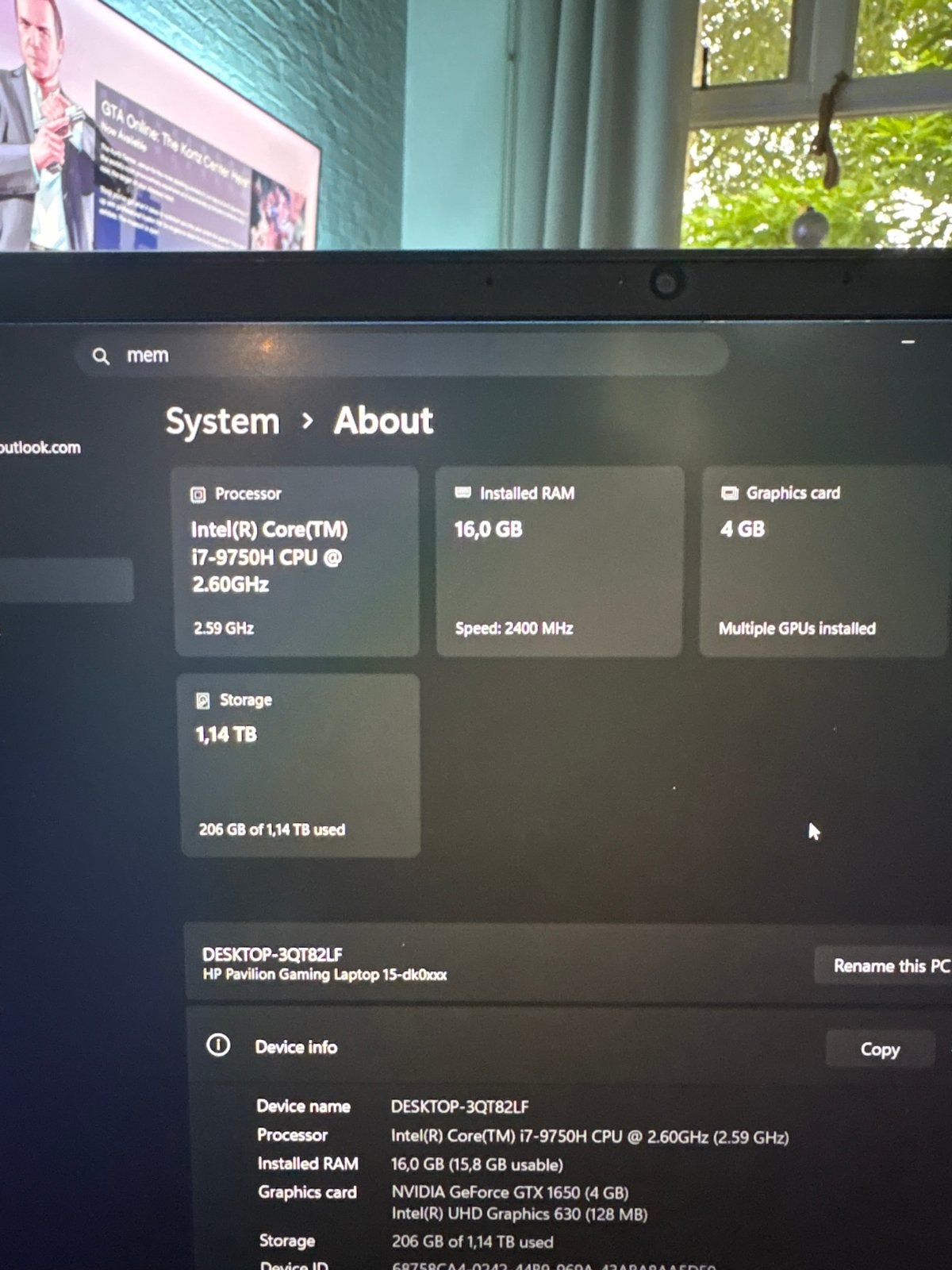 HP Pavilion Gaming 15 – i7 / GTX 1650 / 16GB RAM / 1TB+, Computers en Software, Windows Laptops, Ophalen, Gebruikt, Met videokaart