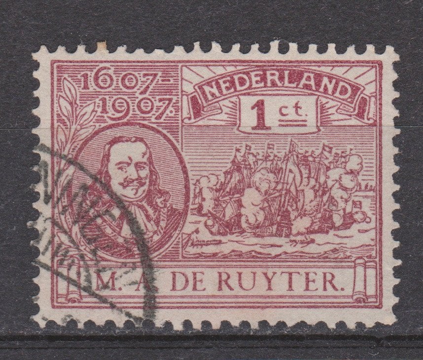 NVPH 88 gebruikt de Ruyter 1907 OUD NEDERLAND p/stuk, Postzegels en Munten, Postzegels | Nederland, Ophalen of Verzenden, T/m 1940