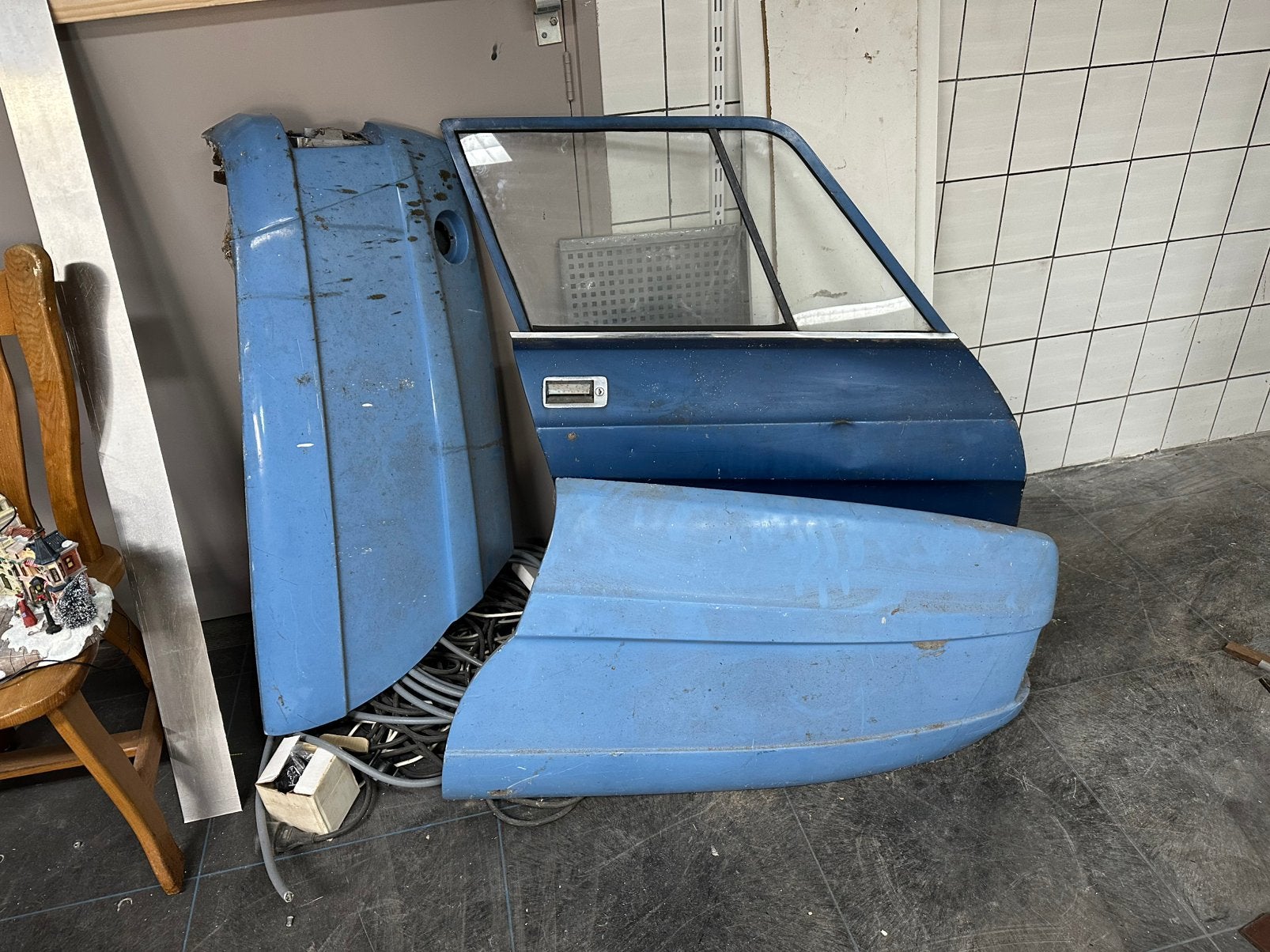 Citroën Ami8 kunststof achterschermen en deur, Ophalen, Gebruikt, Citroën, Spatbord
