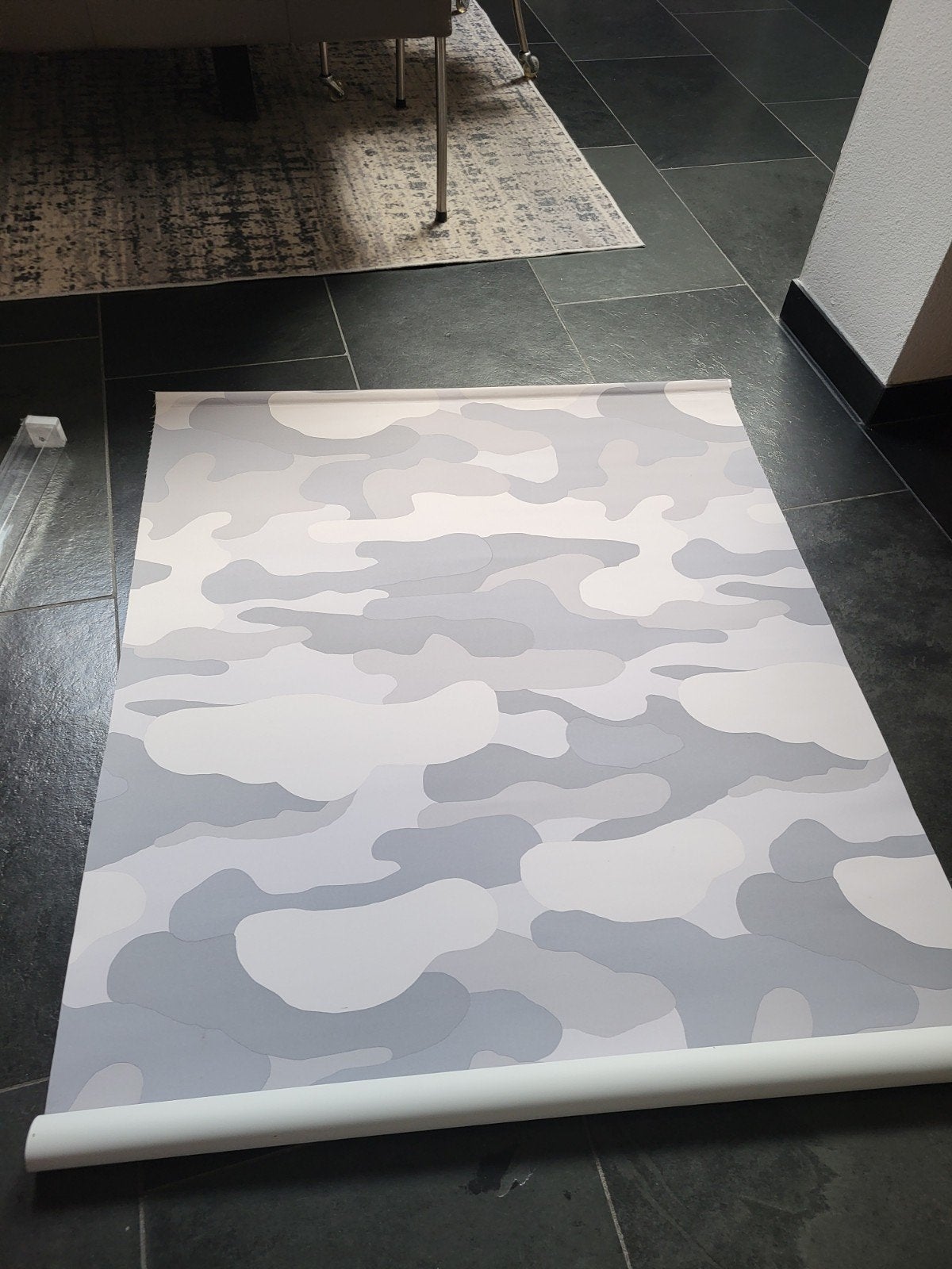 rolgordijnen camouflage grijstinten, Huis en Inrichting, Ophalen of Verzenden, Wit