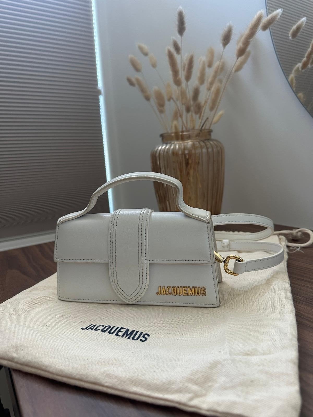 Jacquemus le bambino bag wit - Dames Tas - Kalfs Leer, Sieraden, Tassen en Uiterlijk, Ophalen of Verzenden, Wit, Handtas
