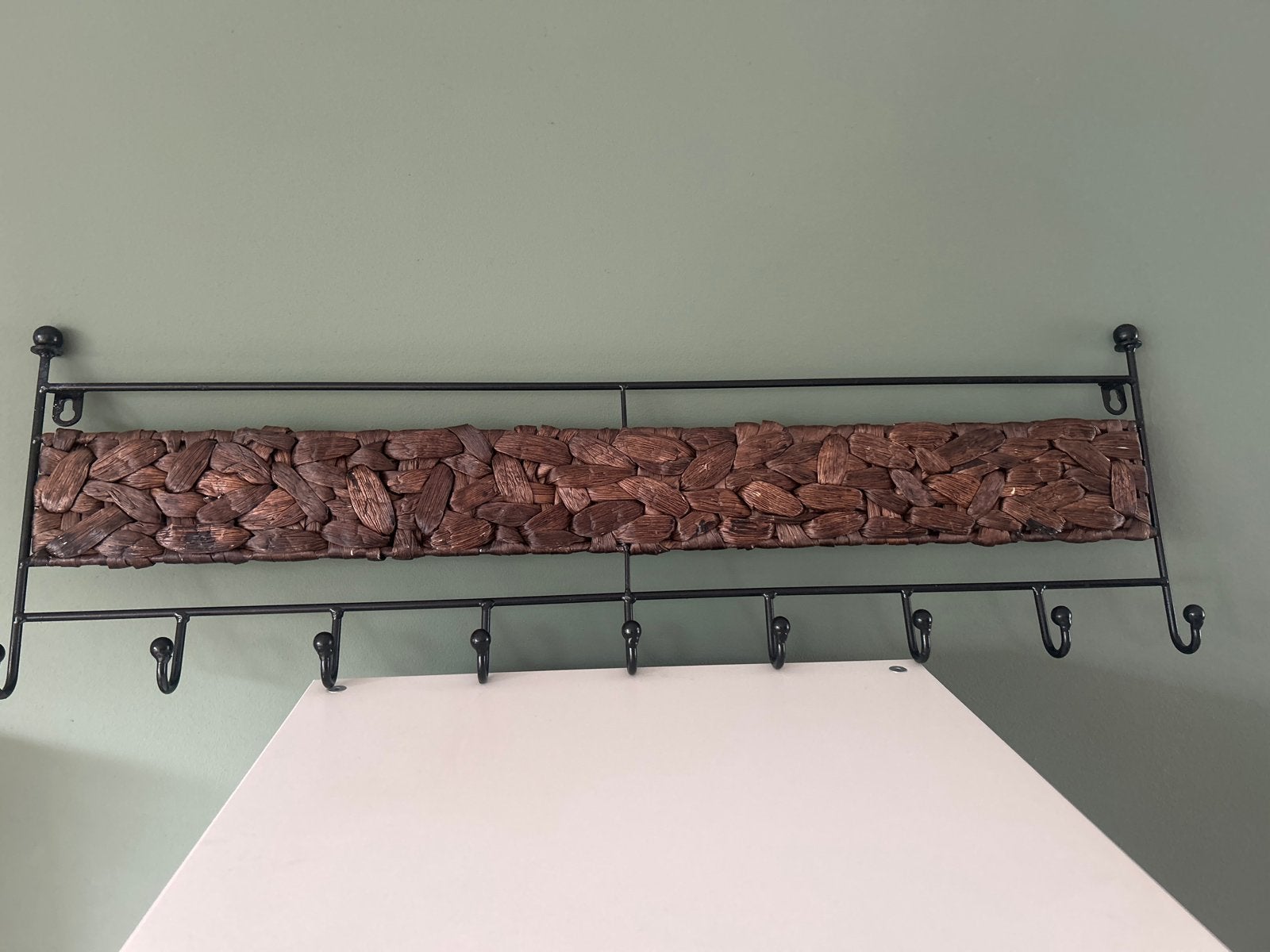 Leuke kapstok van gevlochten gras, 80 cm breed, Huis en Inrichting, Woonaccessoires | Kapstokken, Overige materialen, Gebruikt