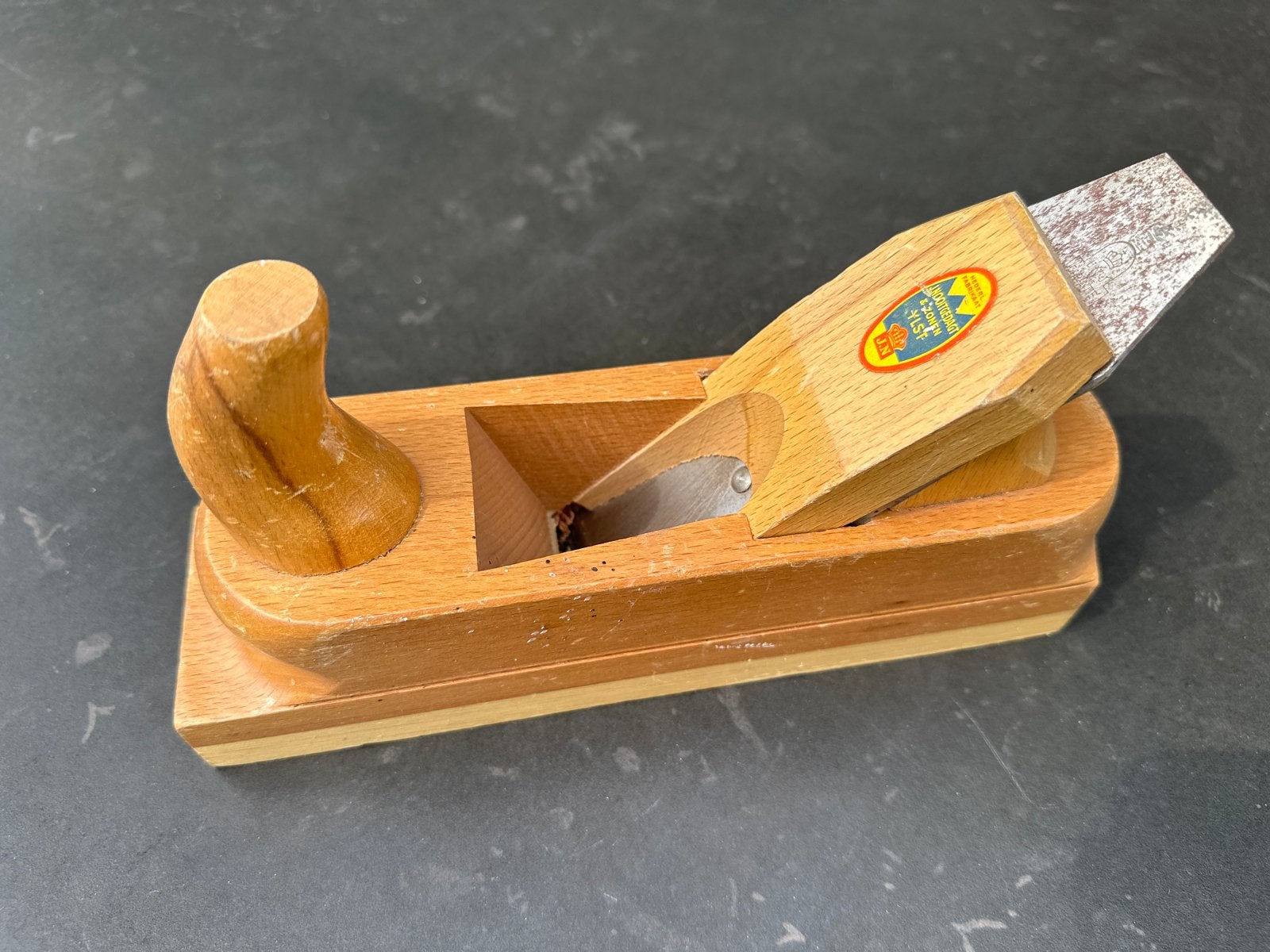 Vintage Nooitgedacht Houten Schaaf - Gebruikt, Doe-het-zelf en Verbouw, Gereedschap | Handgereedschap, Ophalen of Verzenden, Gebruikt