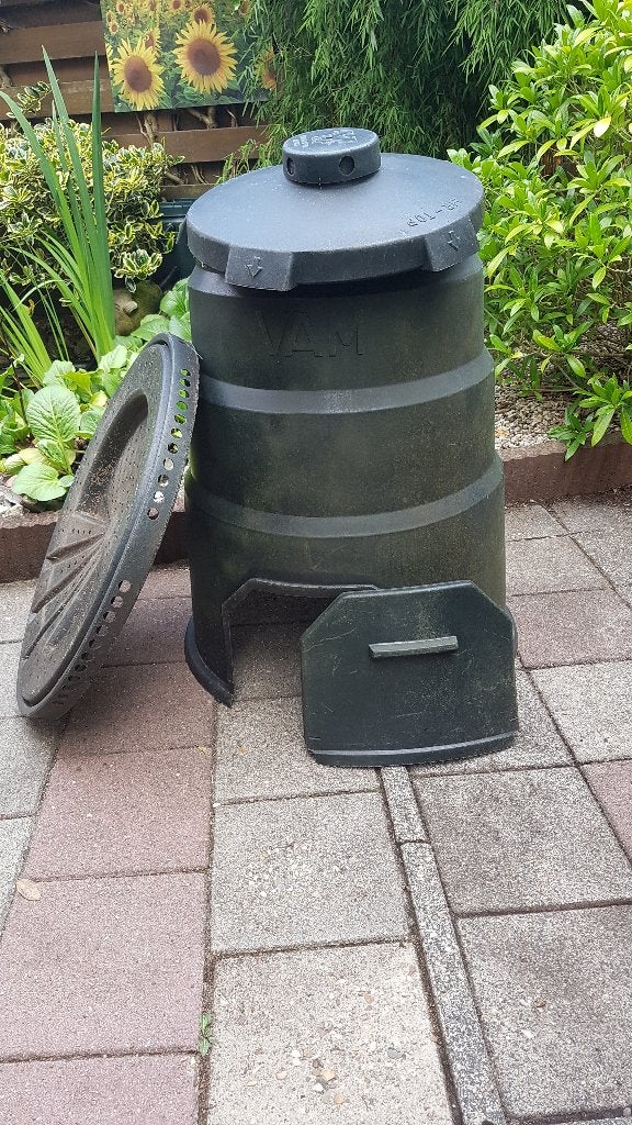 composteringscontainer, Kunststof, Rond, Zo goed als nieuw, Tuin