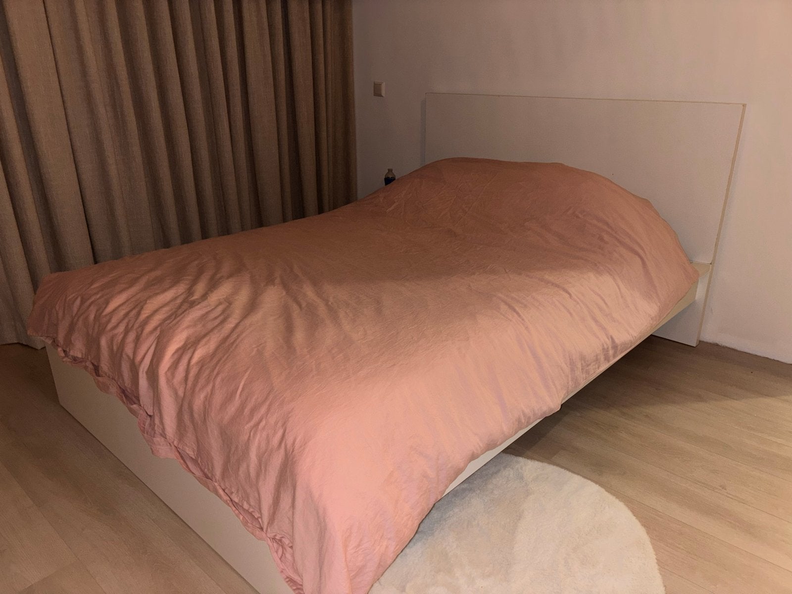 IKEA Malm bed 140x200 met lattenbodem, Ophalen, Gebruikt, Wit, Tweepersoons