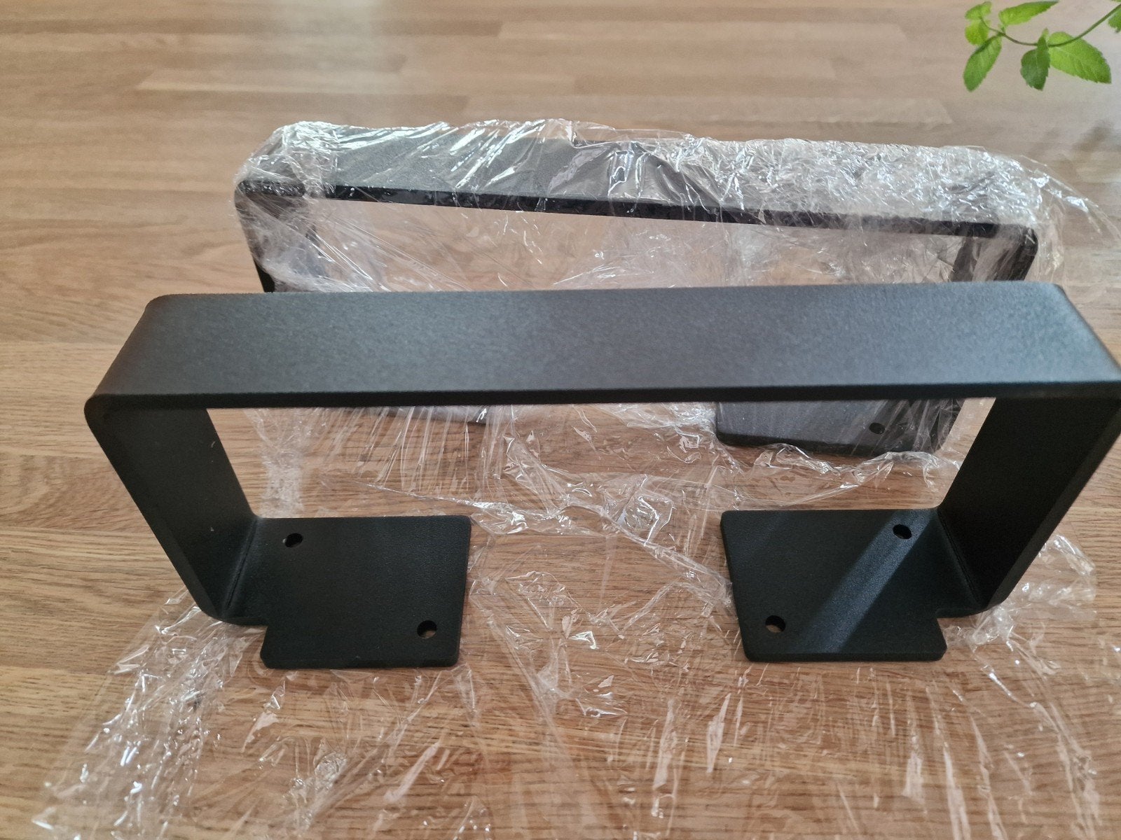 Zwarte stalen meubelpoten 10x4x25cm, Tafelpoot, Minder dan 50 cm, Nieuw, Minder dan 50 cm