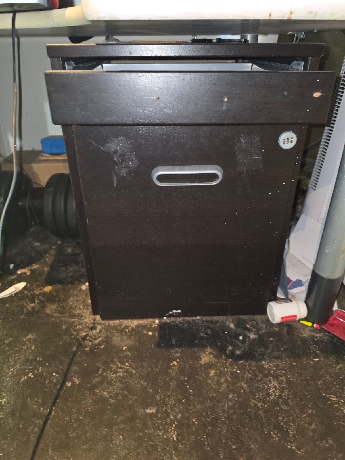 Zwart ladeblok voor onder bureau - Compact en praktisch, Huis en Inrichting, Kasten | Ladekasten, Ophalen, Minder dan 50 cm, Gebruikt