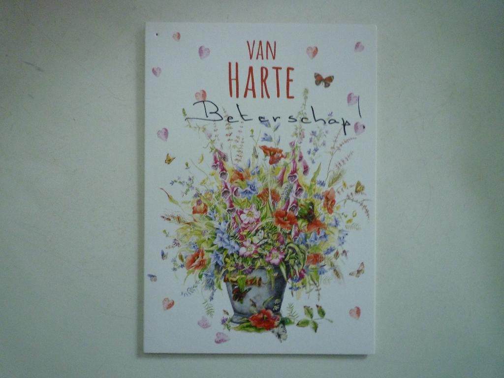 Janneke Brinkman vlinders boeket met bloemen papavers, Ophalen of Verzenden, Voor 1920, Vogel