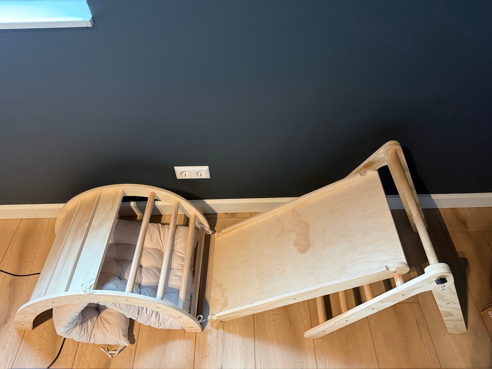 Houten speeltoestel met glijbaan en klimrek, Kinderen en Baby's, Speelgoed | Buiten | Speeltoestellen, Ophalen, Gebruikt, Glijbaan