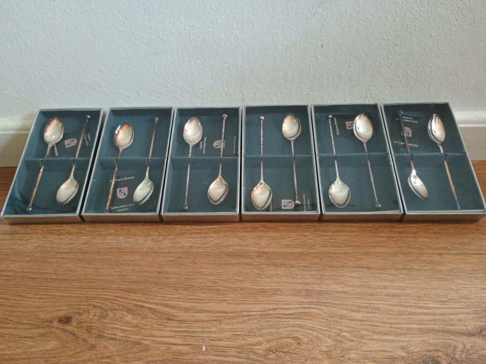 Set van 6 verzilverde lepels - Schoonhovense traditie, Ophalen of Verzenden