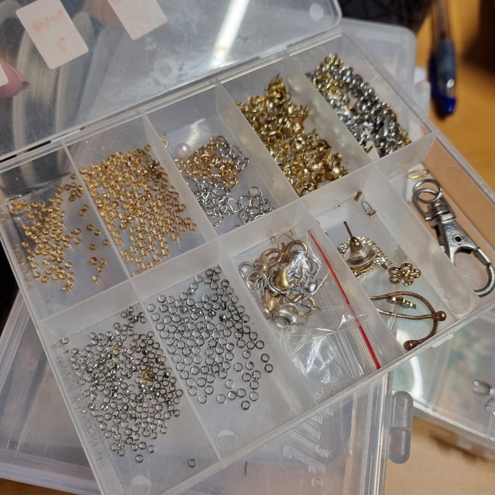 Onderdelen sieraden maken rvs metaal knijpkralen sluitingen, Verzenden, Kraal