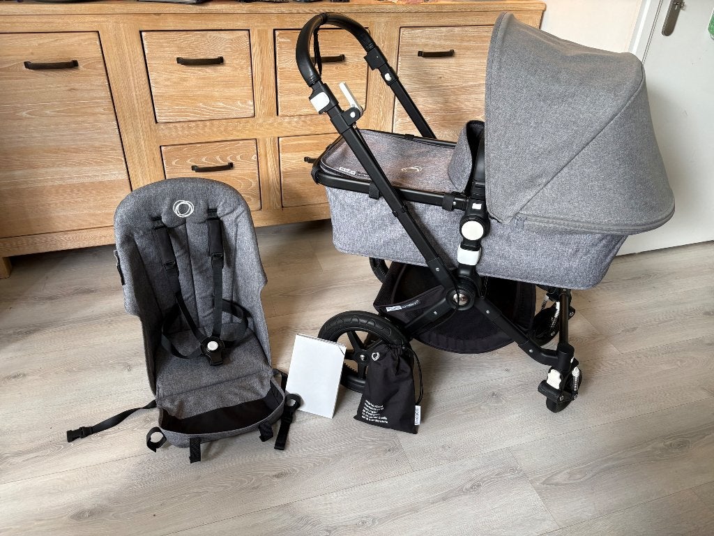 Bugaboo set Cameleon 3 (grijs gemêleerd), Ophalen, Bugaboo, Zo goed als nieuw, Combiwagen
