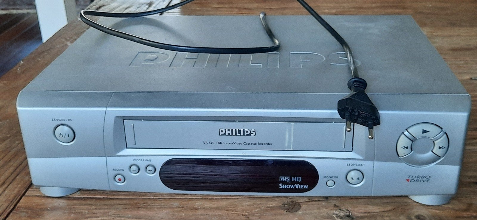 Philips VR 570 VHS Stereo Video Cassette Recorder, Ophalen of Verzenden, Gebruikt, VHS-speler of -recorder