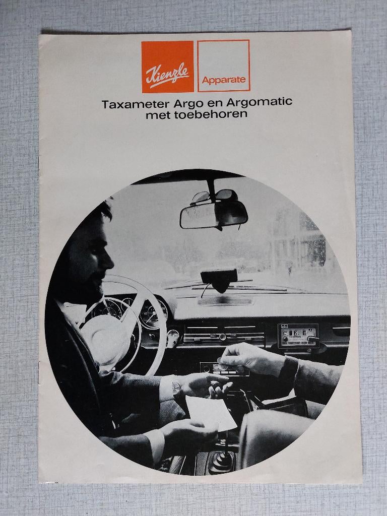 Brochure / Folder KIENZLE - Taxameter Argo en Argomatic, Boeken, Ophalen of Verzenden, Gelezen, Overige merken